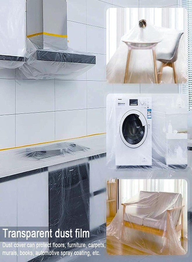 Oblivion Tarpaulin Sheet Waterproof 1 Pc - Thick Disposable Plastic Cover, Dustproof Protective Sheet for Furniture & Home Appliance, Waterproof & Tear-Resistant for Moving, Painting & Storage (Small) - Image 5